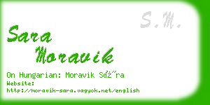 sara moravik business card